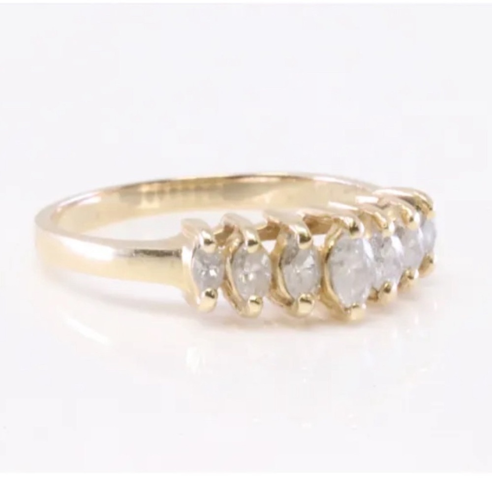 Marquise Diamond Ring 14Kt. - Picture 4 of 4
